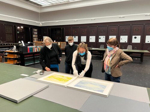  The Collector Birgit Clasen from Hamburg, Dr. Petra Roettig, managing "Kunst der Gegenwart" at Hamburger Kunsthalle, the restorer Martina Ingold and Yvette Kießling. 